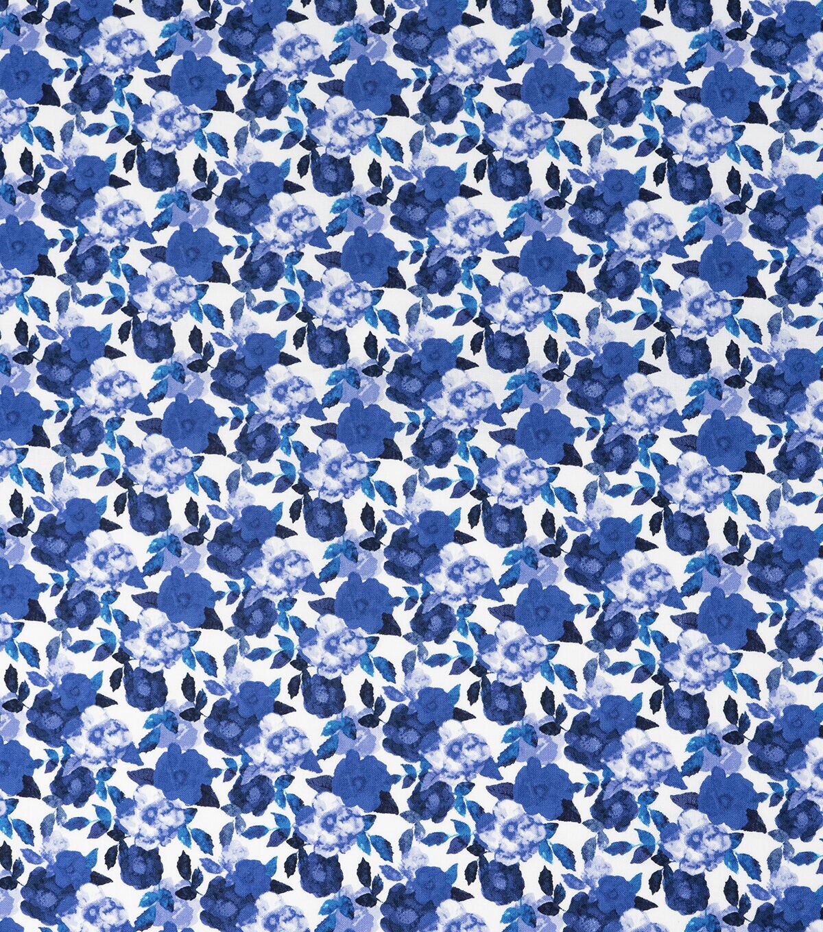 SINGER 18 x 21 Blue Floral Cotton Fabric Quarter Bundle 5pc