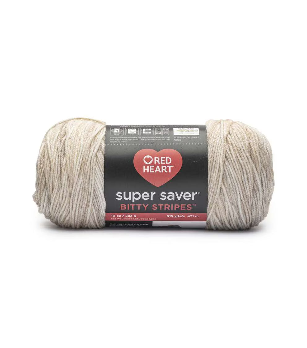 Red Heart Super Saver Bitty Stripe 515yds Worsted Acrylic Yarn