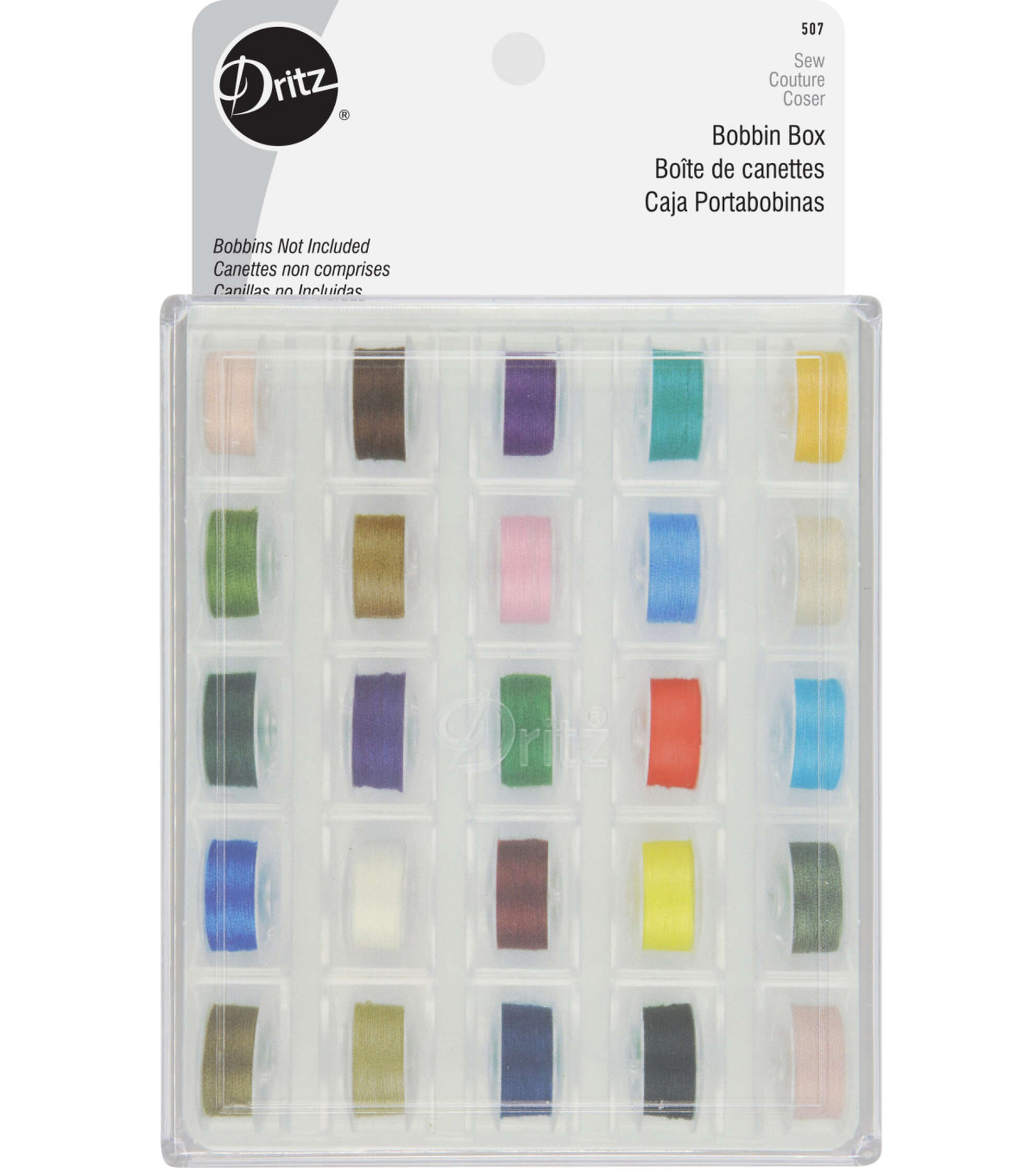 Dritz Bobbin Box, Stores 25 Bobbins