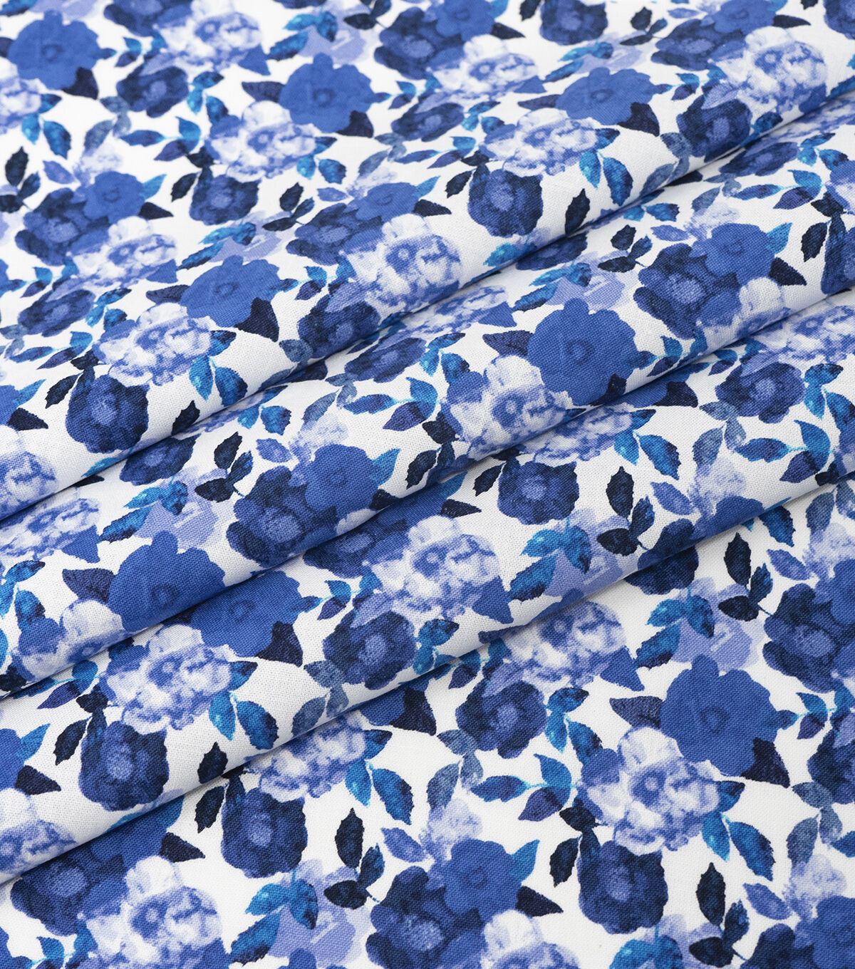SINGER 18 x 21 Blue Floral Cotton Fabric Quarter Bundle 5pc