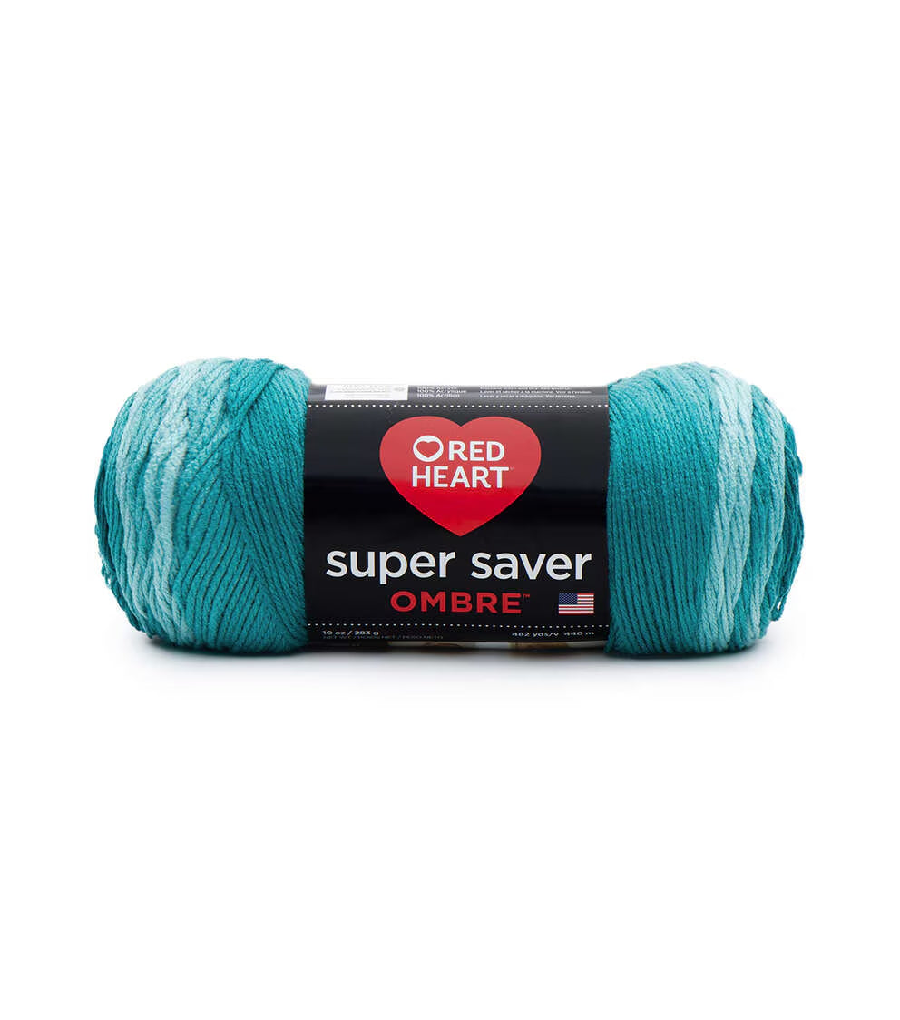 Red Heart Super Saver Ombre 482yds Worsted Acrylic Yarn