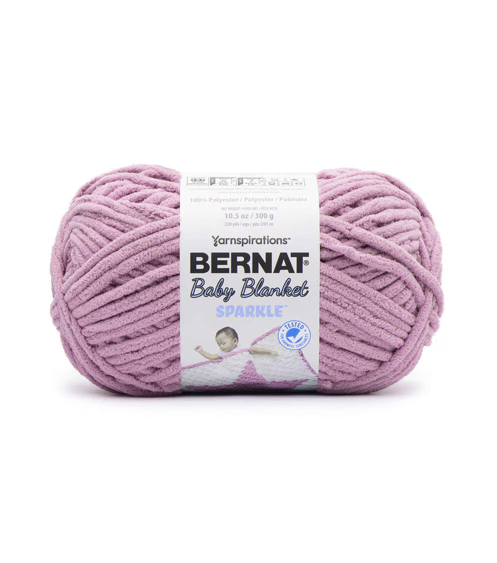 Bernat Baby Blanket Sparkle 220yds Super Bulky Polyester Yarn