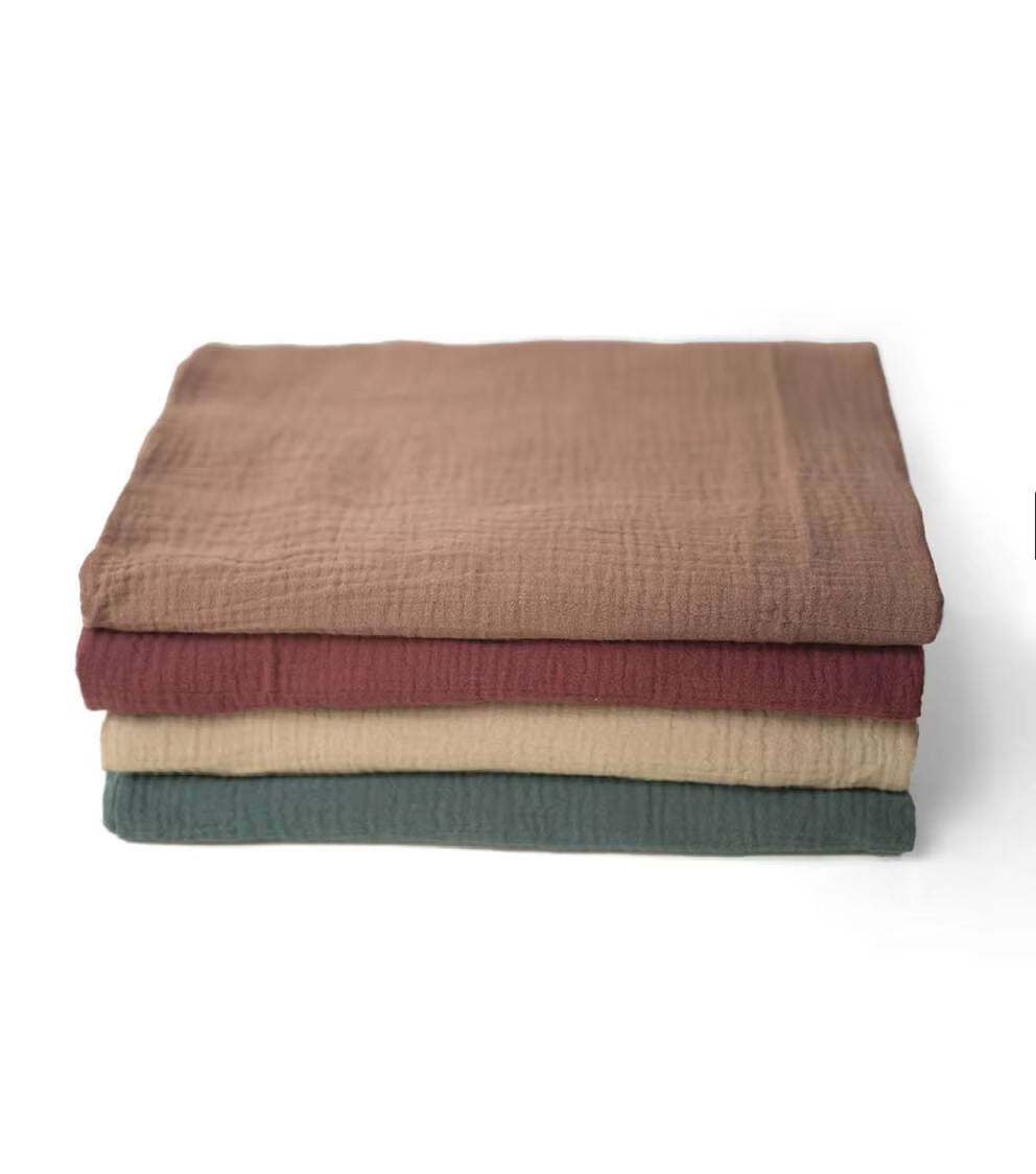 Solid Cotton Bubble Gauze