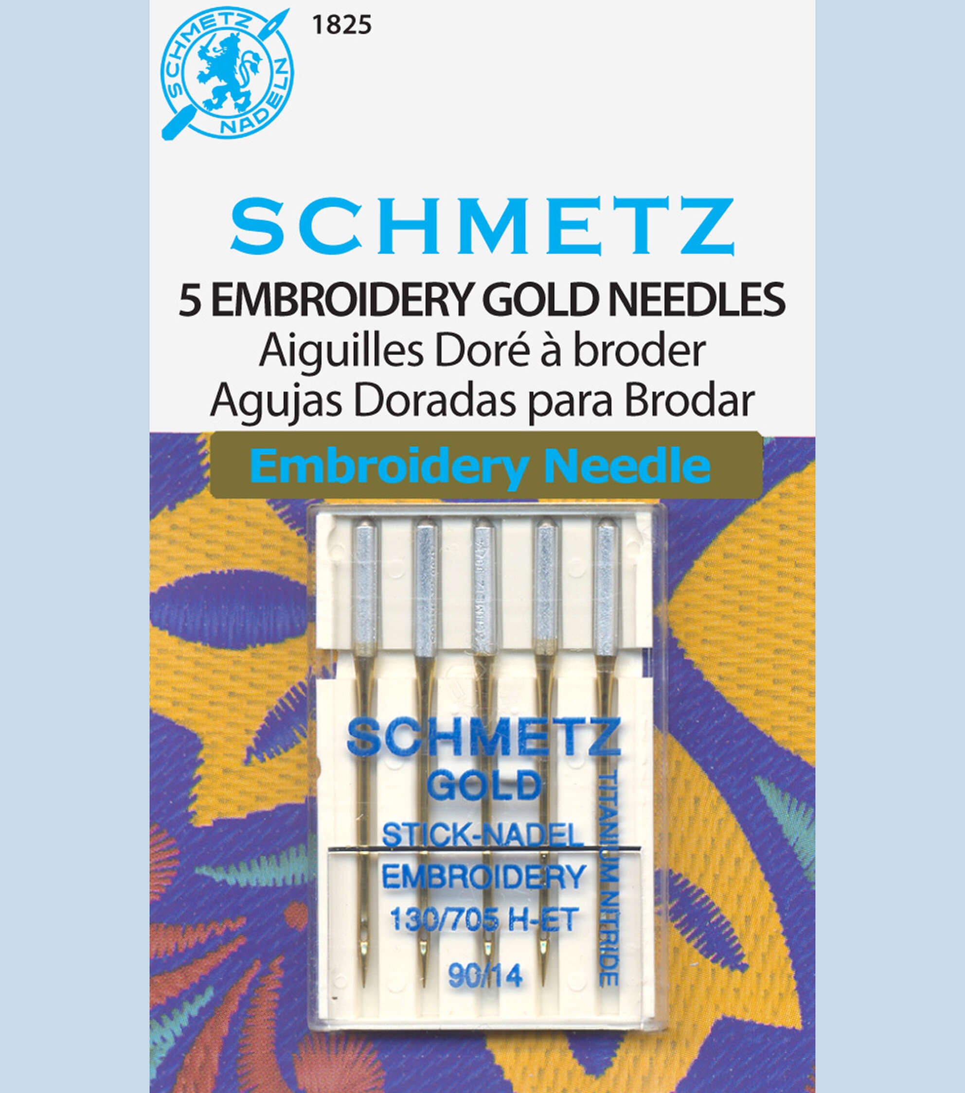 Schmetz Gold Embroidery 5 pk Size 90/14