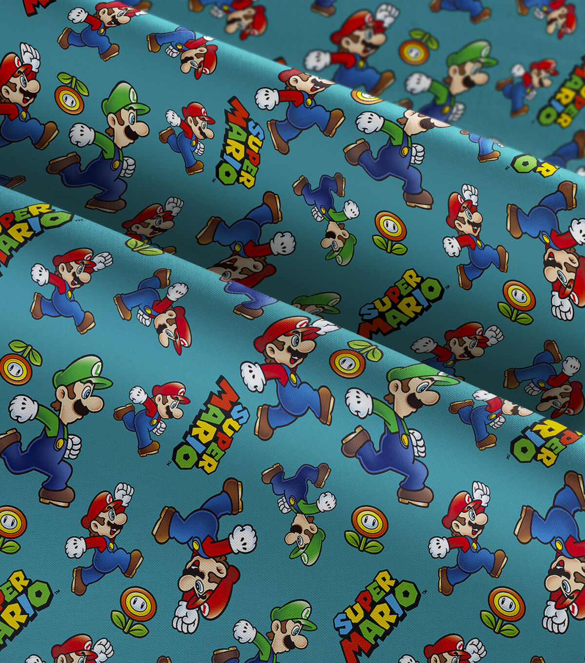 Nintendo Mario Luigi Toss Cotton Fabric