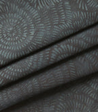 Black Dotted Circles Batik Cotton Fabric