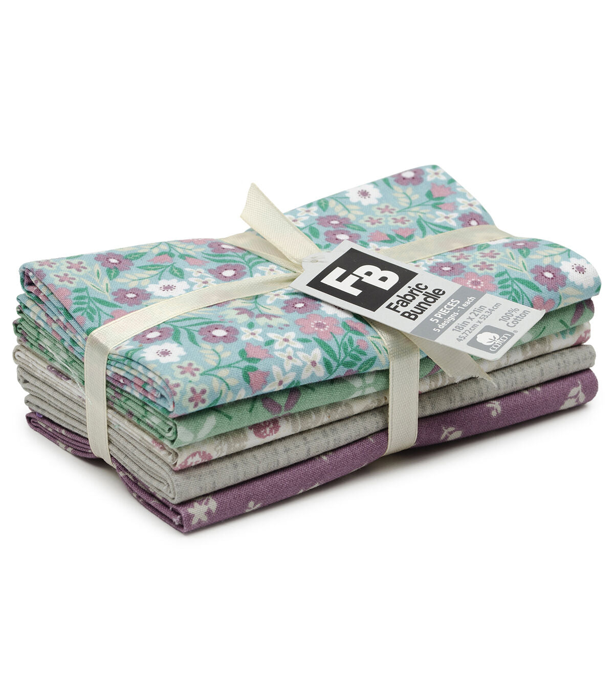 18 x 21 Floral Cotton Fabric Quarters 5ct by Keepsake Calico