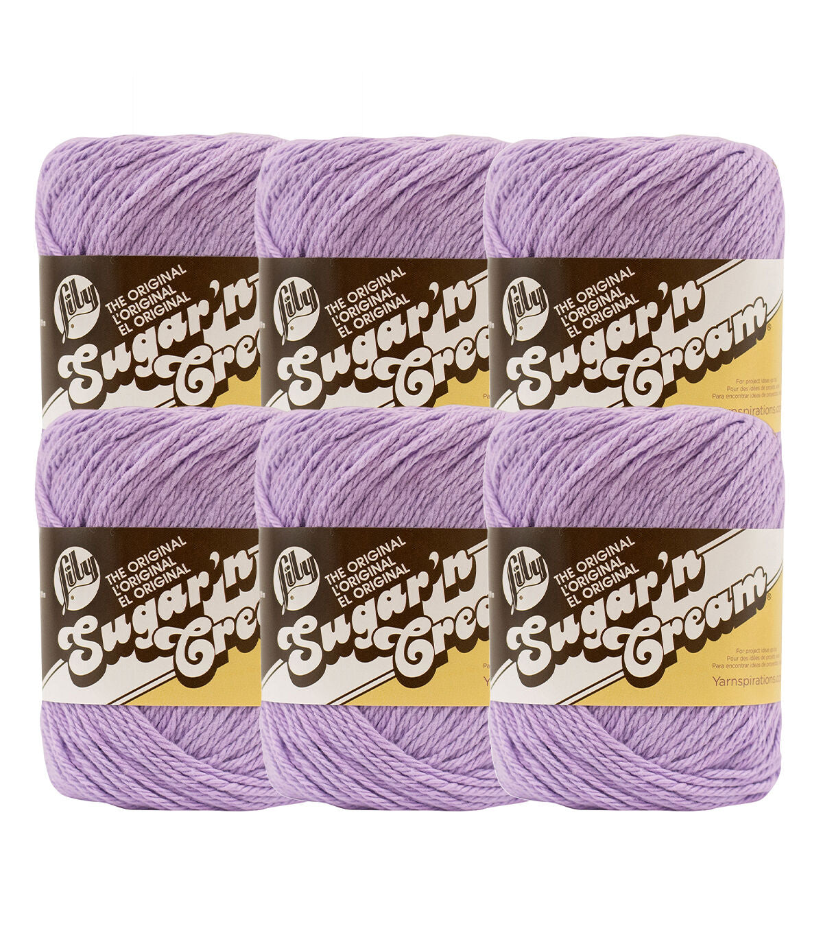 Lily Sugar’n Cream 120yds Worsted Cotton Yarn 6 Bundle