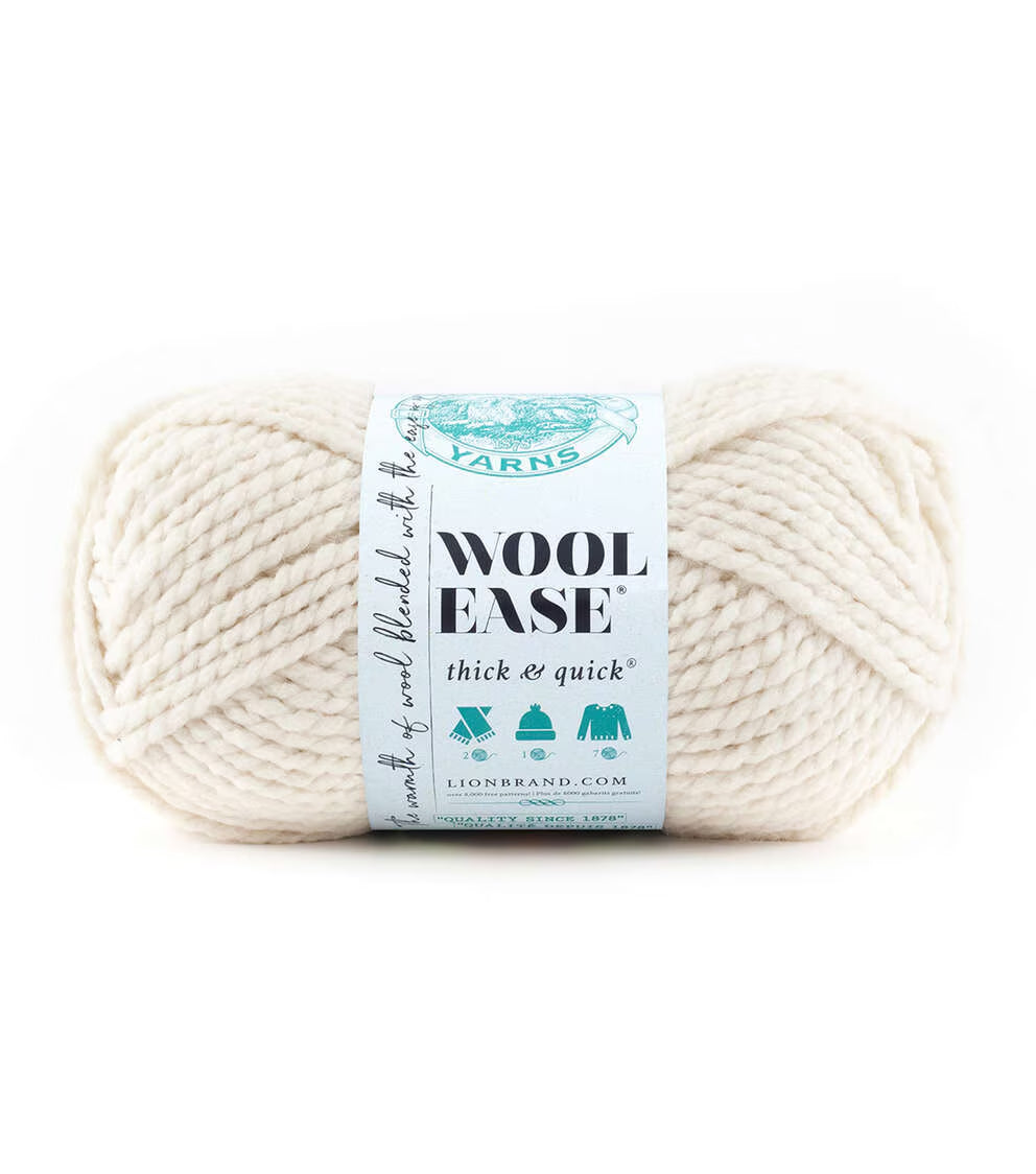 Lion Brand Wool Ease Thick & Quick Super Bulky Acrylic Blend Yarn