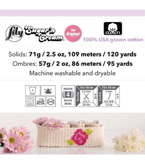 Lily Sugar’n Cream 120yds Worsted Cotton Yarn 6 Bundle