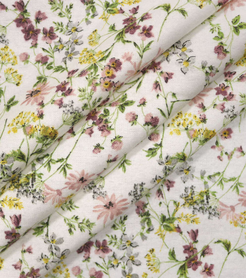 Vintage Floral Super Snuggle Flannel Fabric