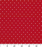 White Dots on Red Quilt Cotton Fabric by Quilter’s Showcase