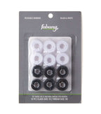 50yd Black White Class 15 Pre Filled 50wt Thread Bobbins 12ct by Fabany