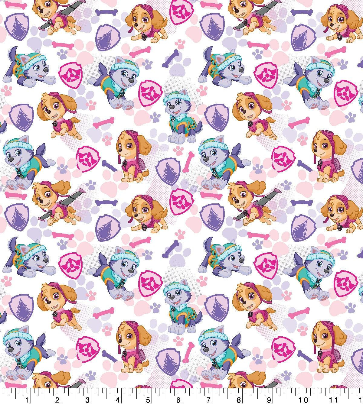 Paw Patrol Skye and Everest Cotton Fabric