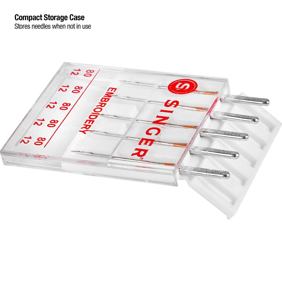SINGER Universal Embroidery Sewing Machine Needles Size 80/11 5ct