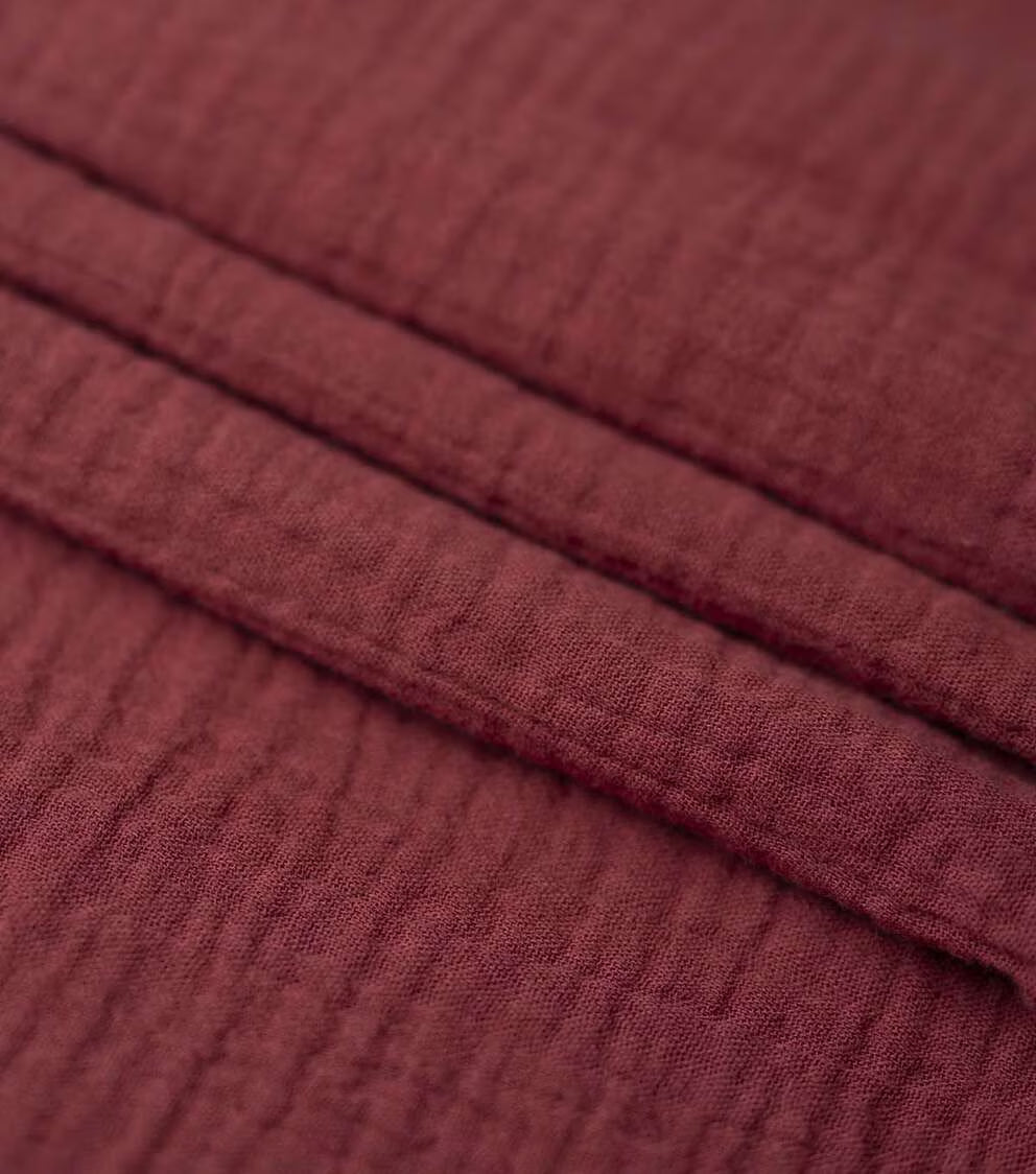 Solid Cotton Bubble Gauze