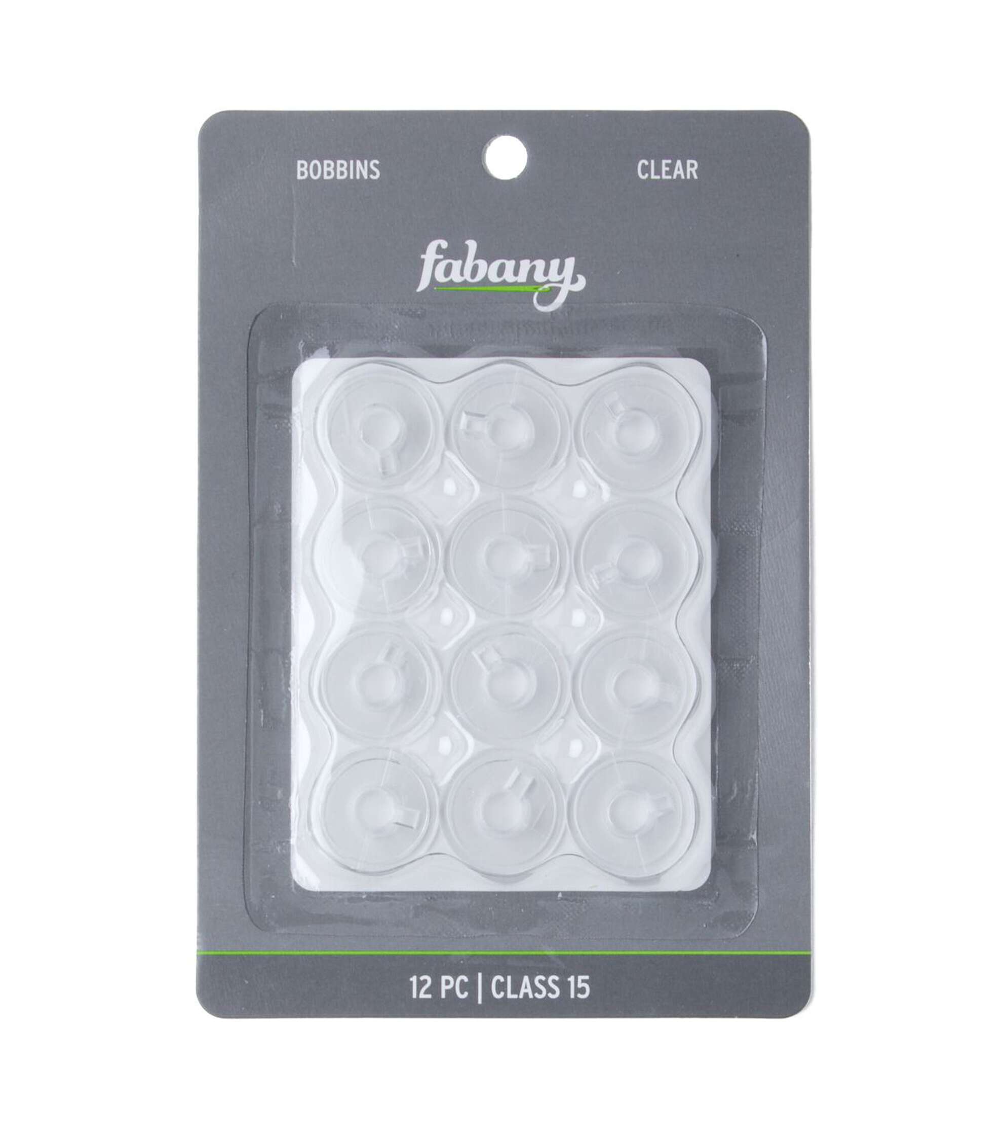 12ct Class 15 Clear Bobbins by Fabany
