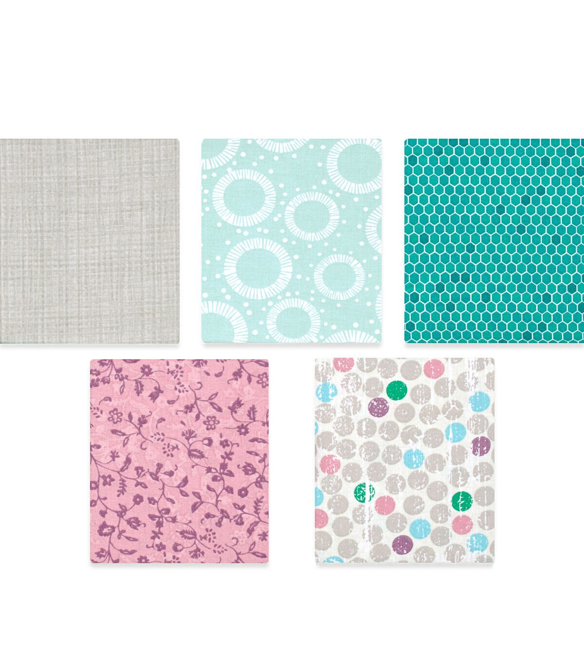 18 x 21 Floral Cotton Fabric Quarters 5ct by Keepsake Calico