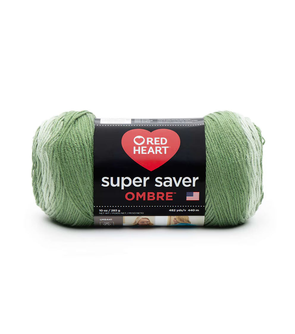 Red Heart Super Saver Ombre 482yds Worsted Acrylic Yarn