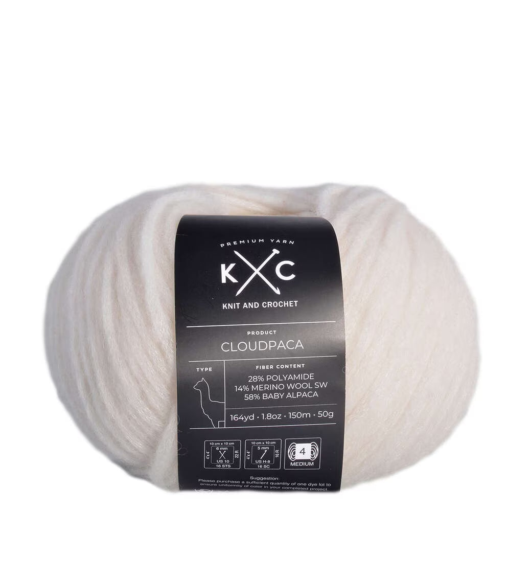Cloudpaca 164yds Worsted Merino & Alpaca Blend Yarn by K+C
