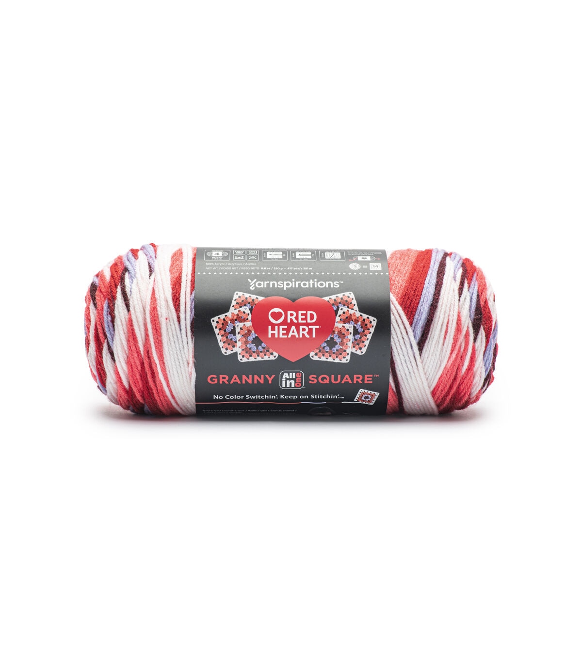 Red Heart All In One Granny Square 417yds Worsted Acrylic Yarn