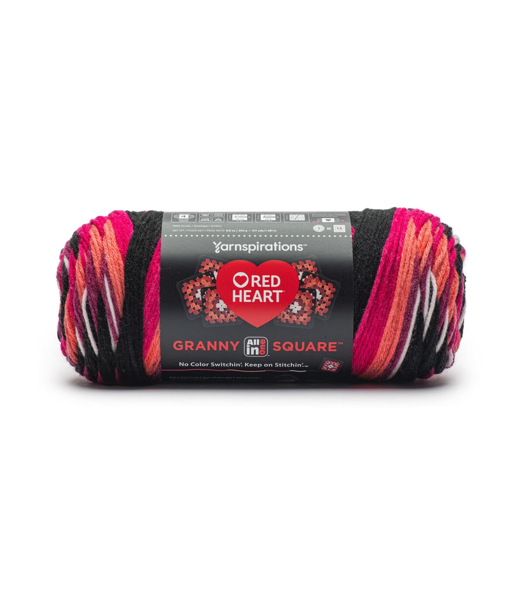 Red Heart All In One Granny Square 417yds Worsted Acrylic Yarn