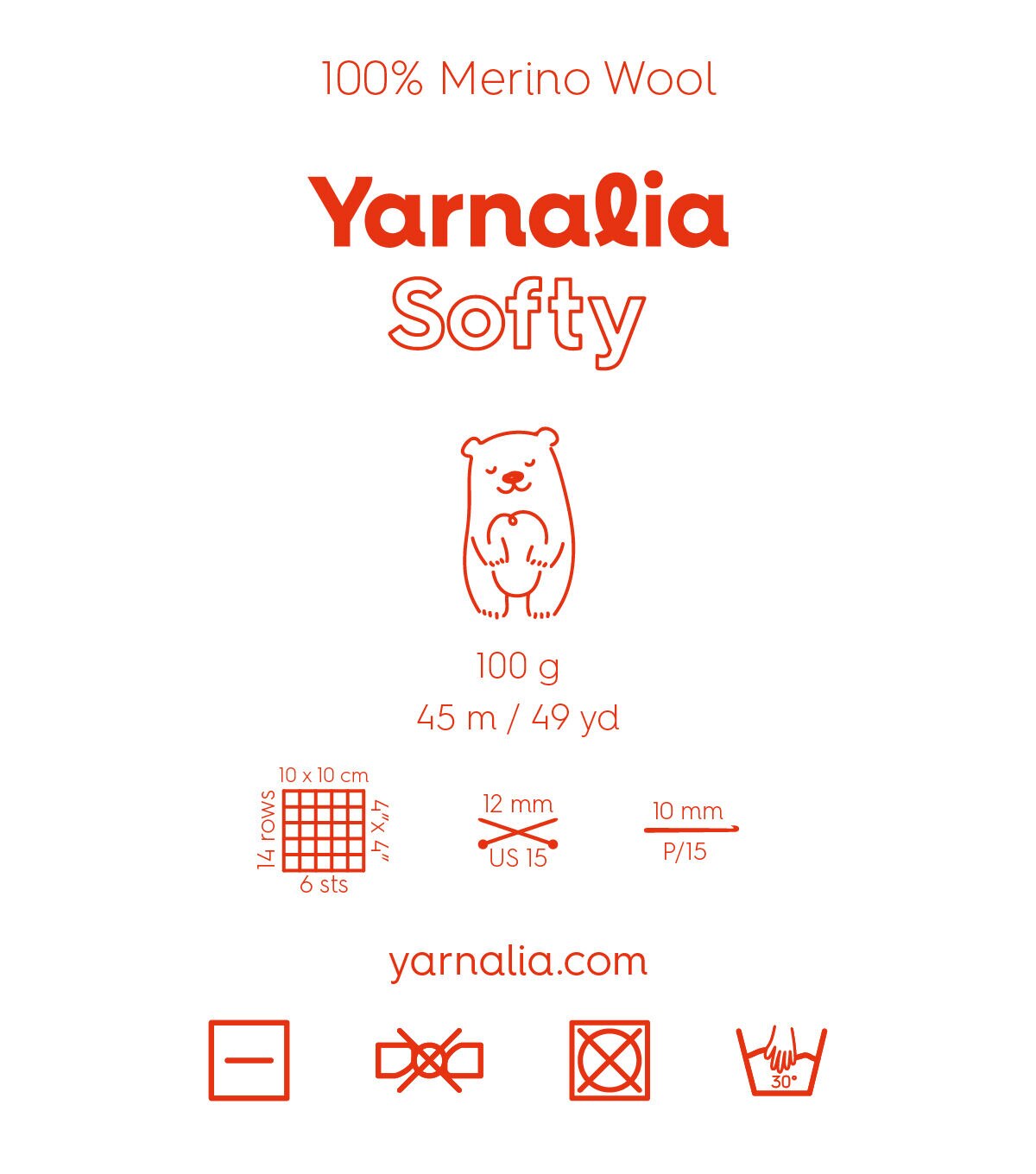 Yarnalia Softy 49yds Bulky Merino Wool Yarn 6 Bundle