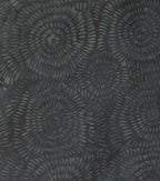 Black Dotted Circles Batik Cotton Fabric