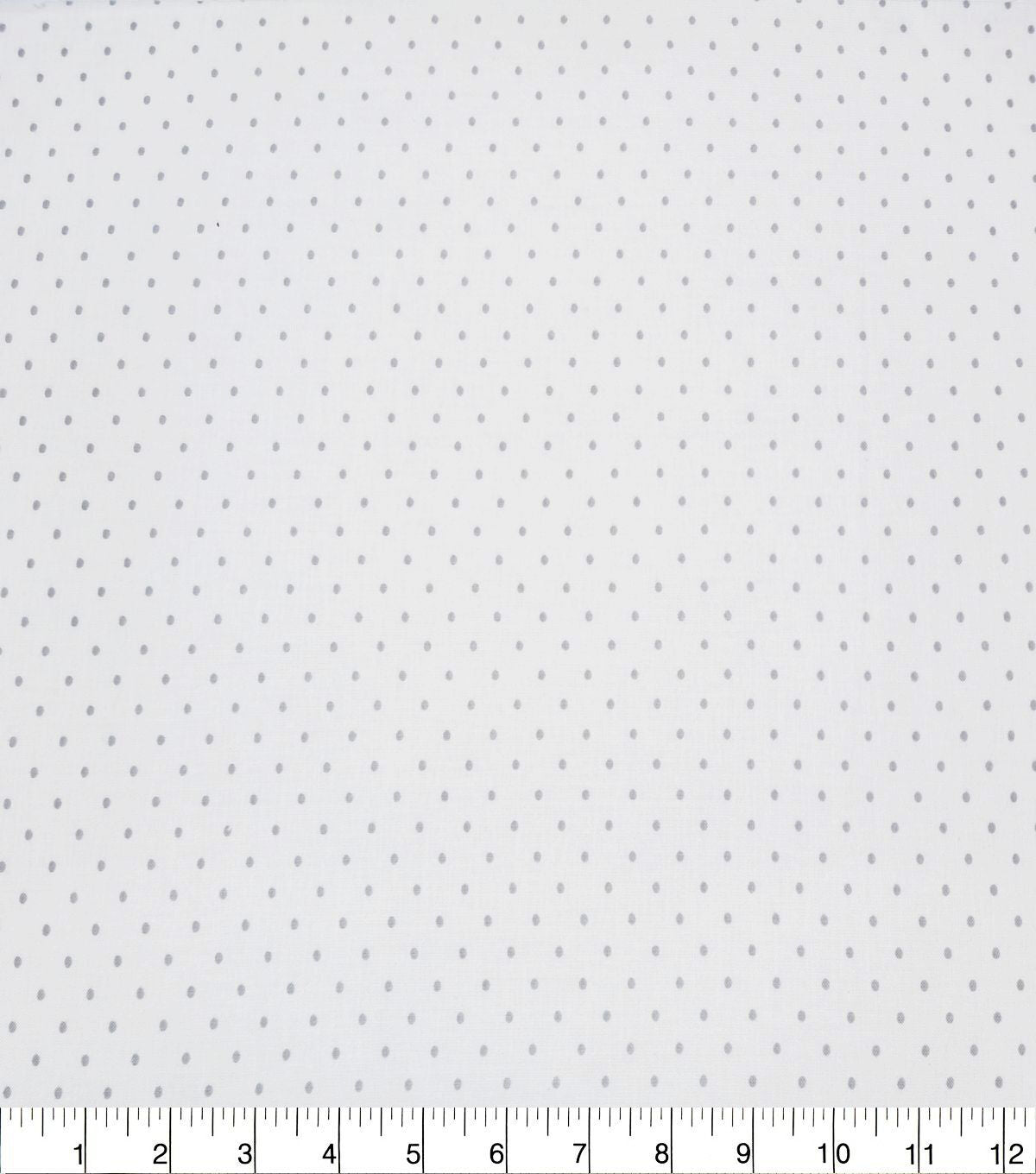 Aspirin Dots on White Quilt Cotton Fabric by Quilter’s Showcase