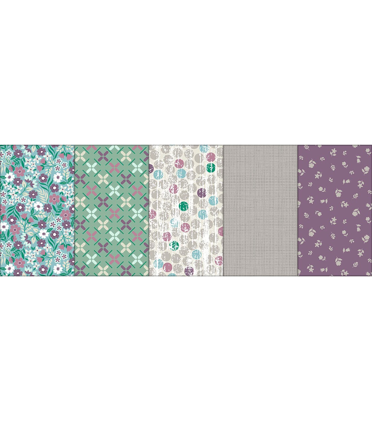 18 x 21 Floral Cotton Fabric Quarters 5ct by Keepsake Calico