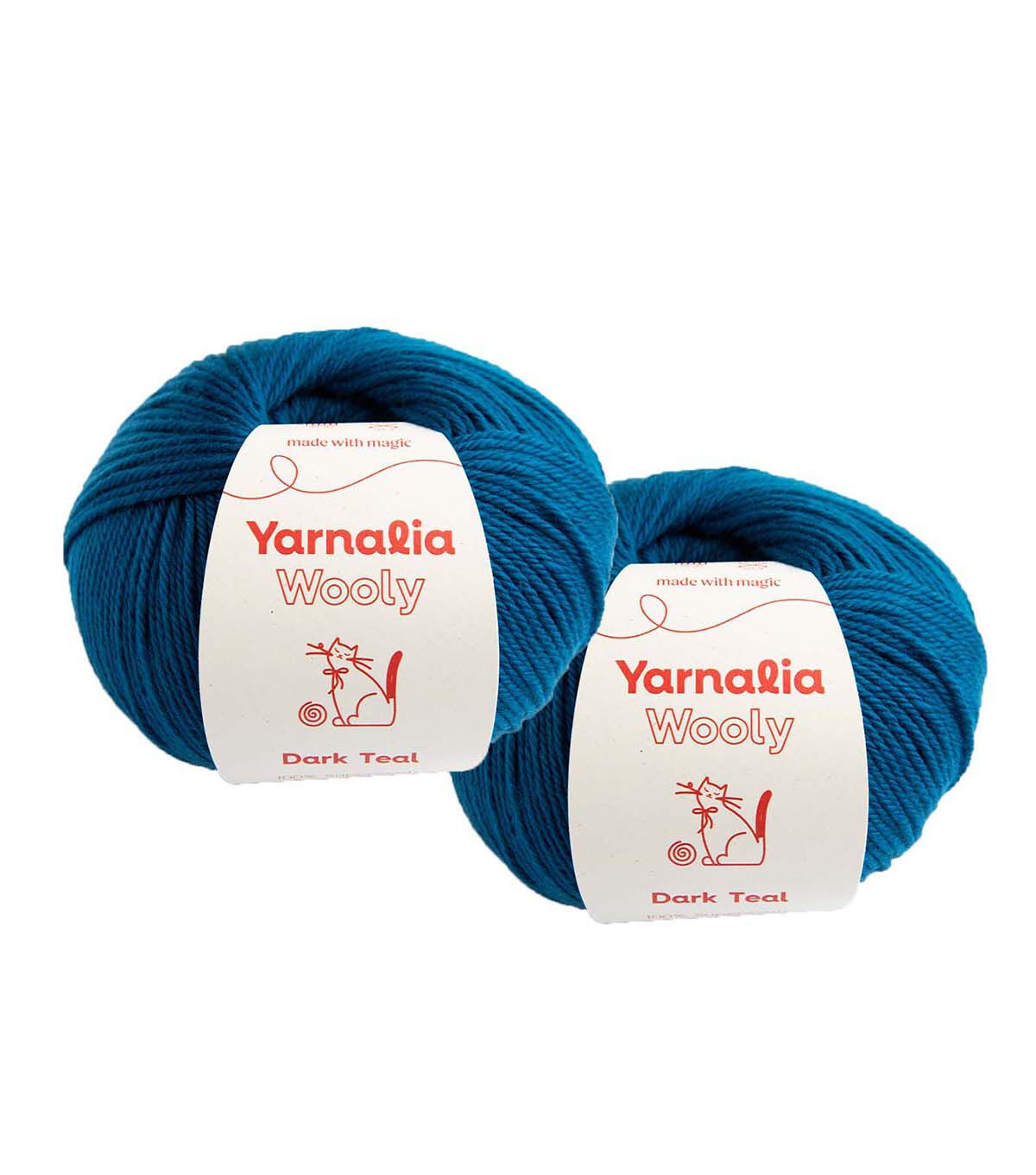 Yarnalia 219yds Worsted Wooly Merino Wool Yarn 2 Bundle