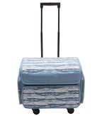 13′′ x 18′′ Blue Stripe Rolling Sewing Storage Tote by Top Notch