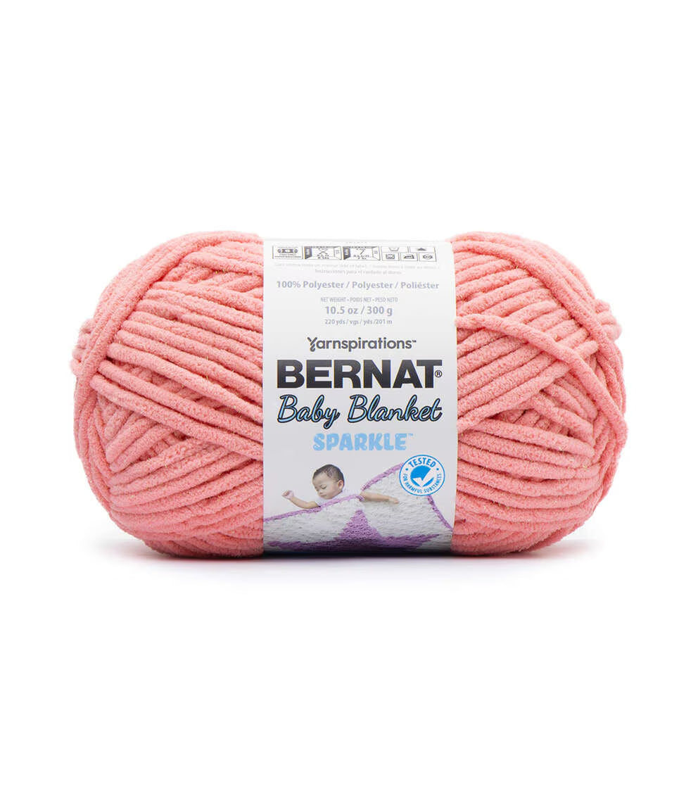 Bernat Baby Blanket Sparkle 220yds Super Bulky Polyester Yarn