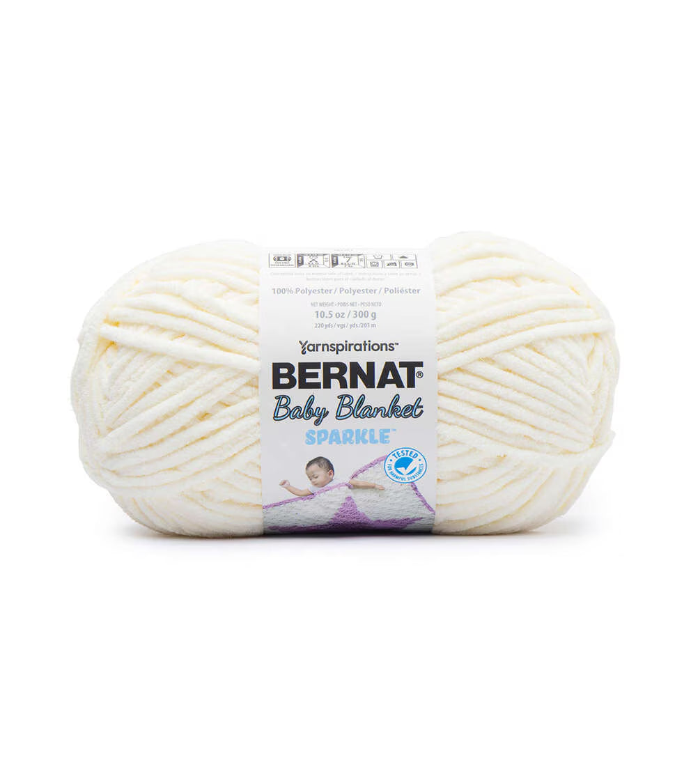 Bernat Baby Blanket Sparkle 220yds Super Bulky Polyester Yarn