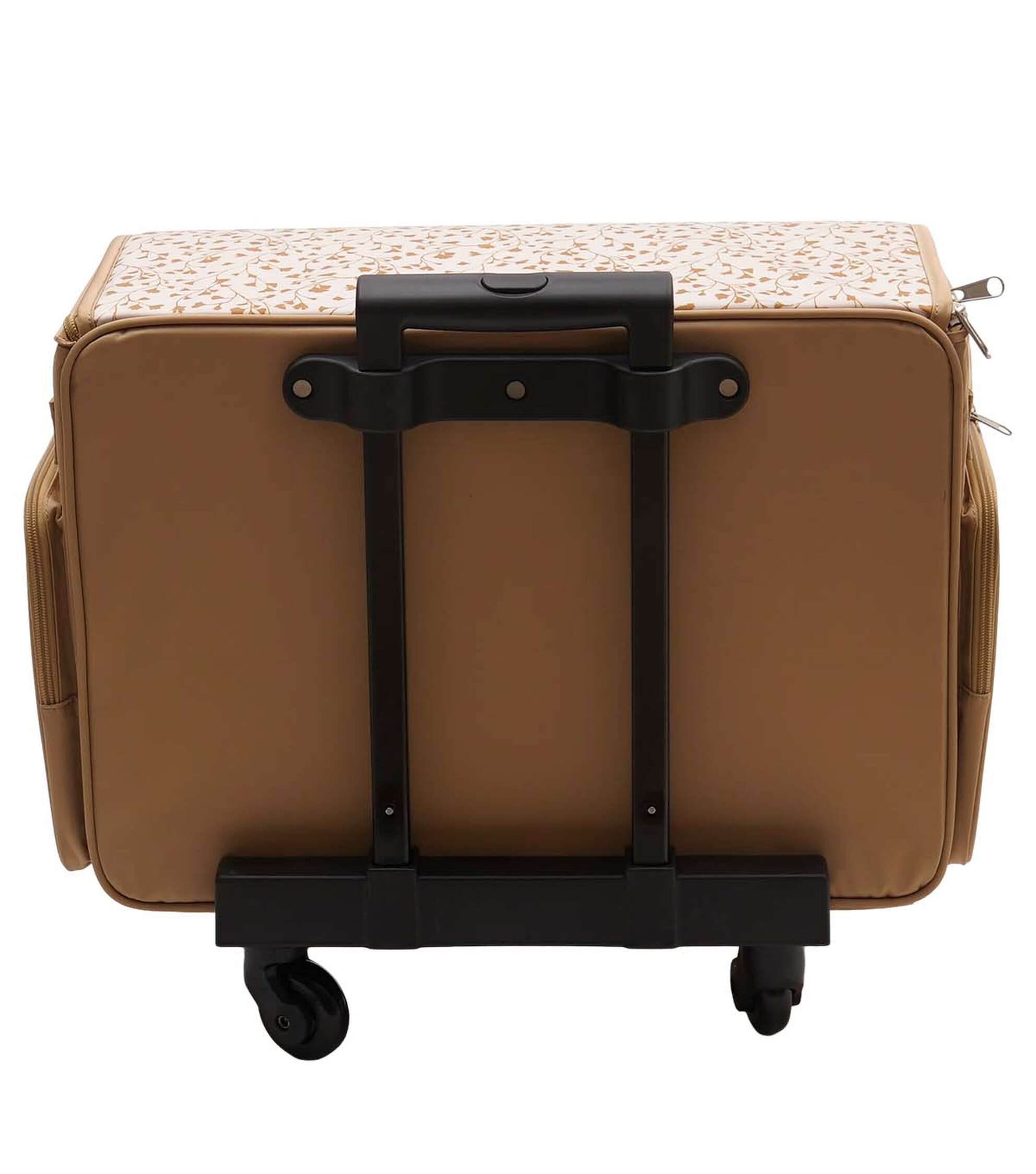 13′′ x 18′′ Ivy Golden Floral Rolling Sewing Storage Tote by Top Notch
