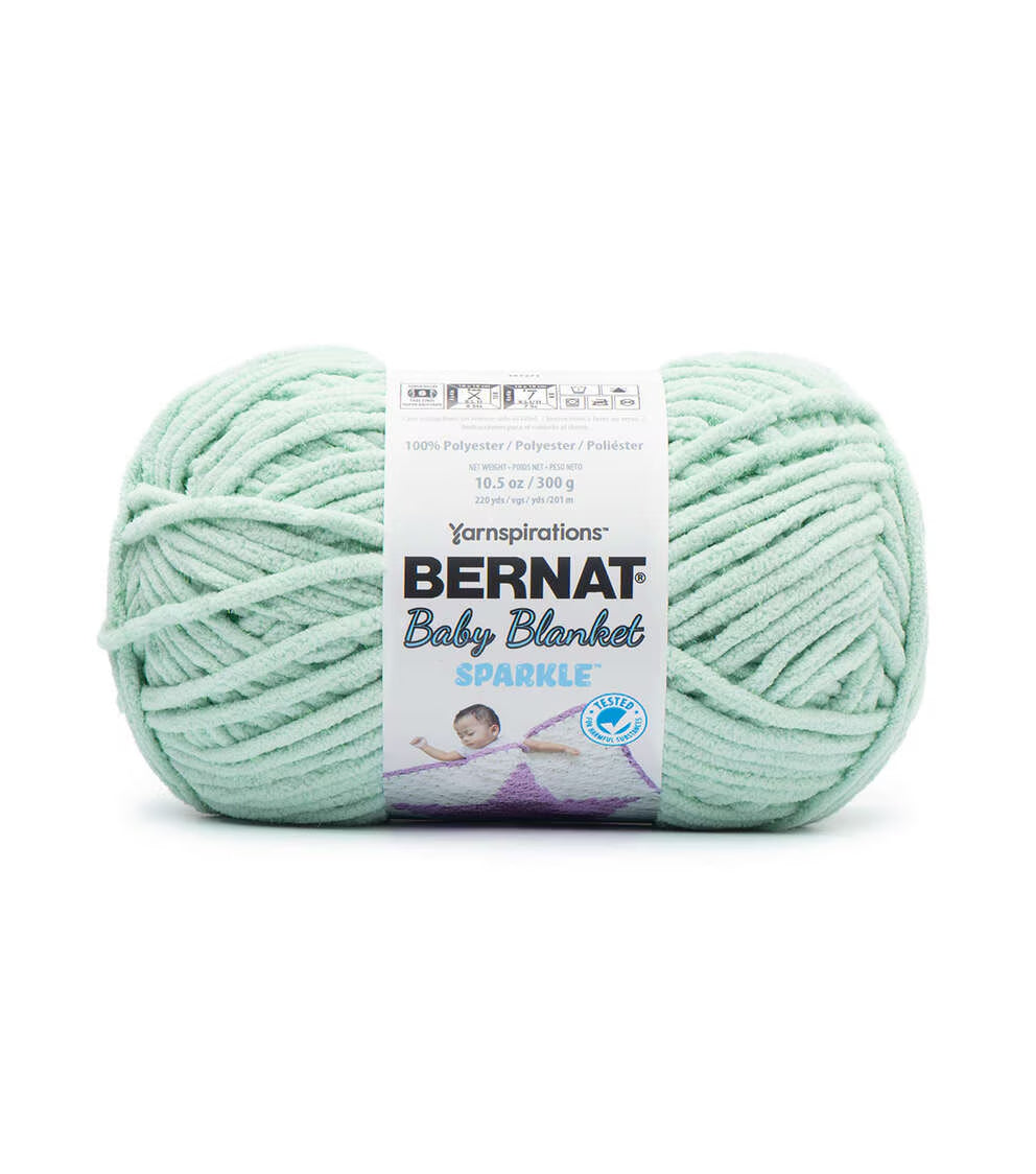 Bernat Baby Blanket Sparkle 220yds Super Bulky Polyester Yarn