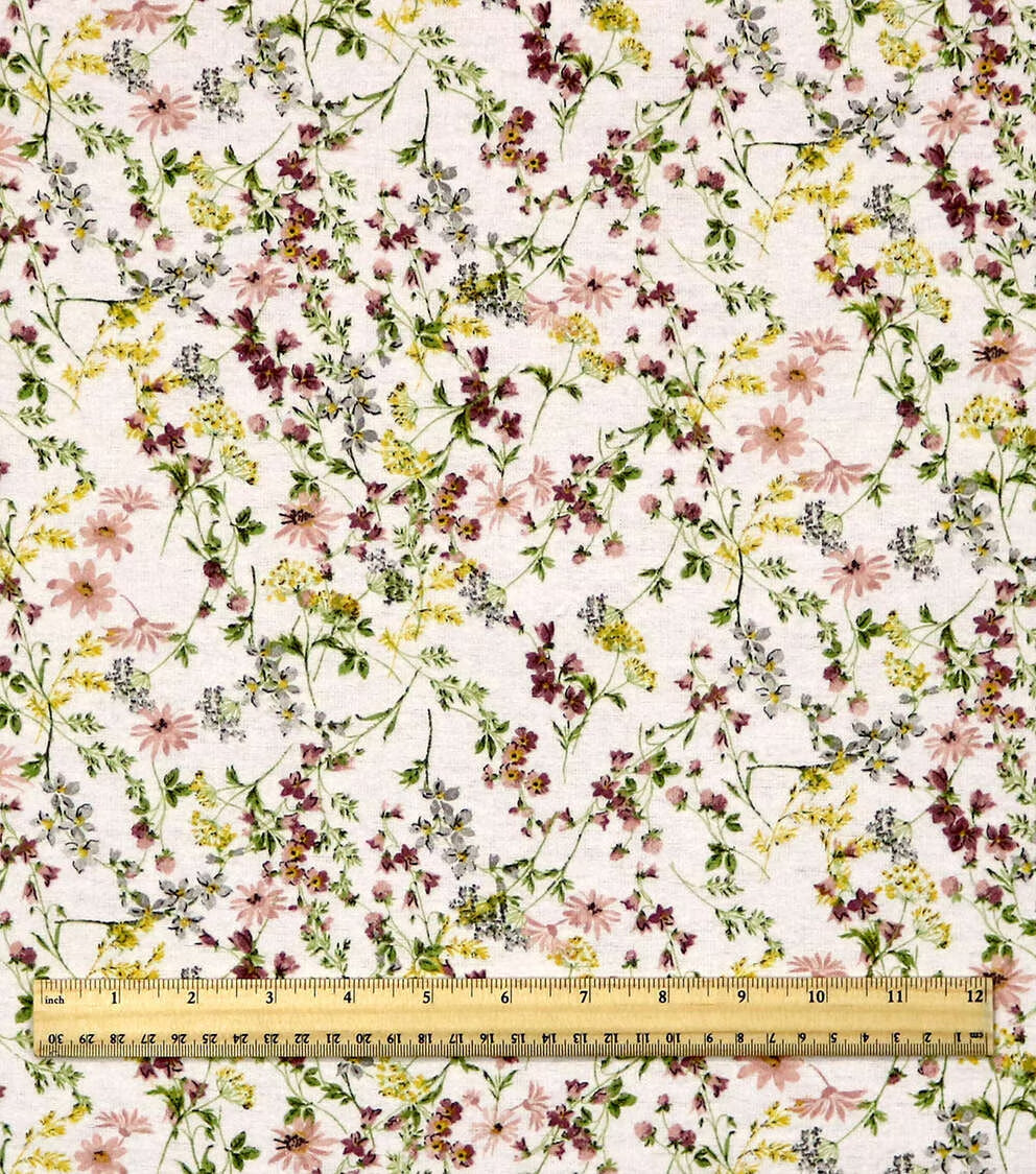 Vintage Floral Super Snuggle Flannel Fabric